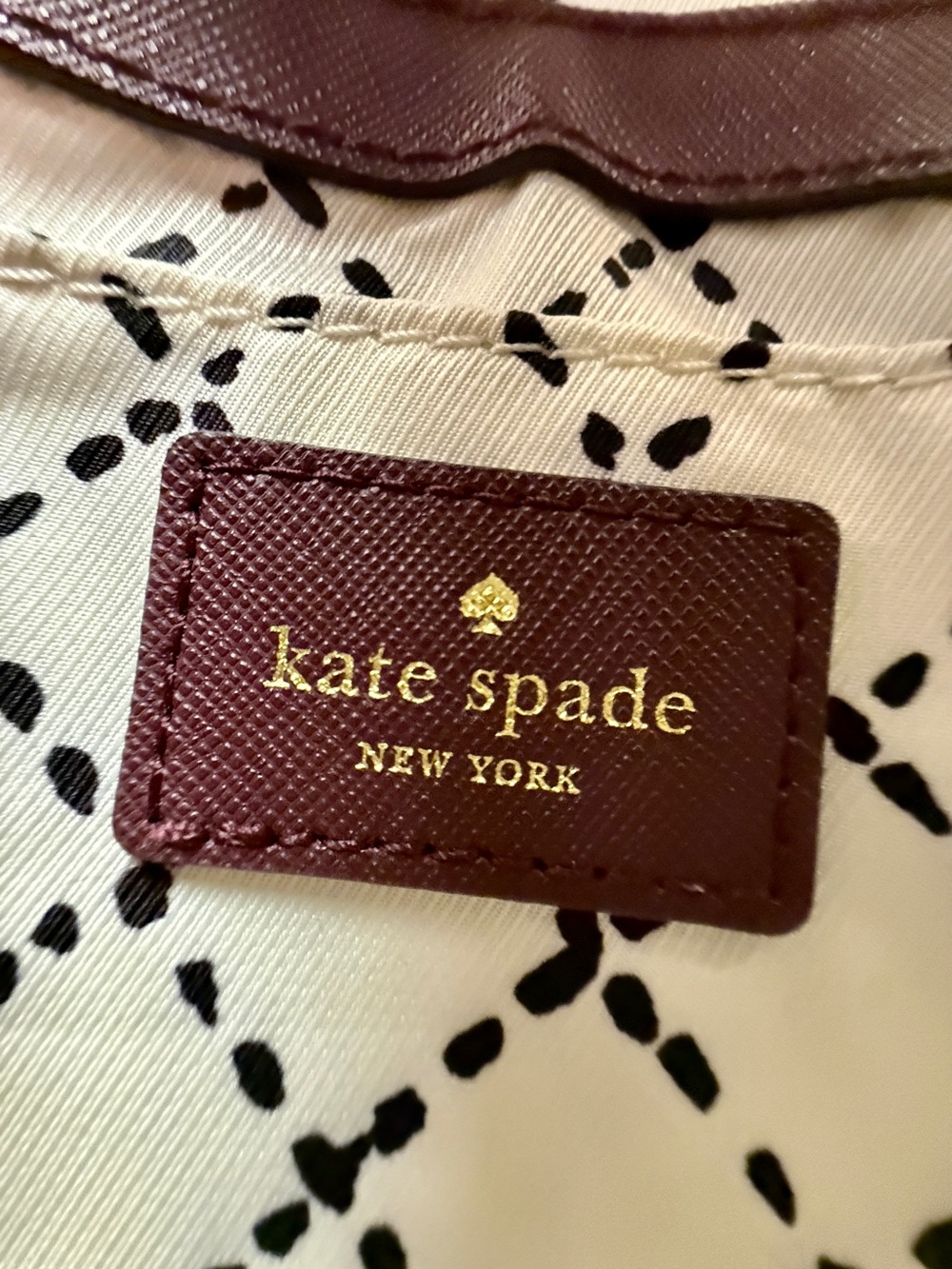 Kate Spade Plum Burgundy Saffiano Leather Crossbody - Turn Lock Gold HW - EUC - Picture 9 of 13